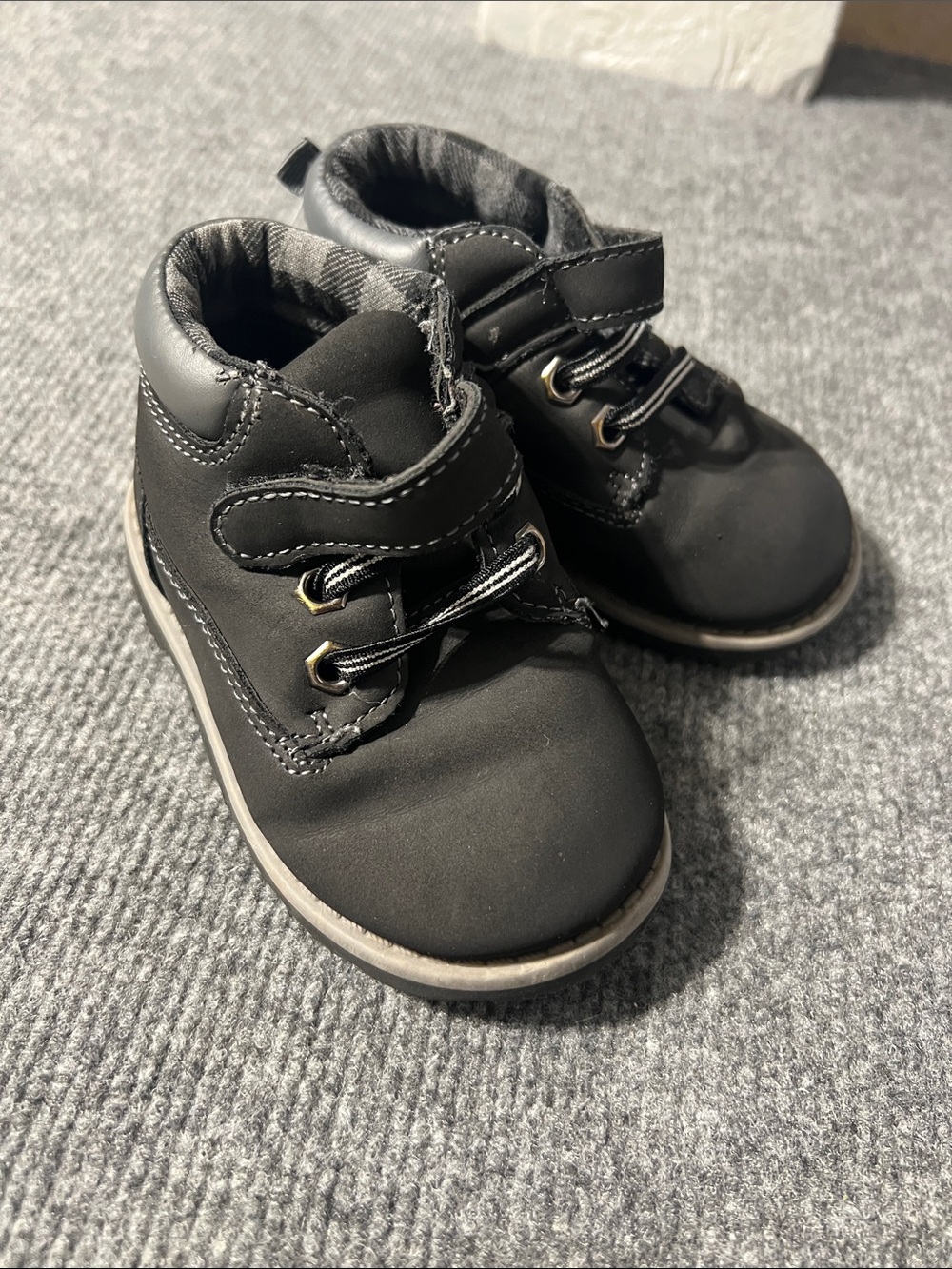 Garanimals Kids Hiking Toddler High‎ Top Boots | Color: Black Leather | Size: 5
